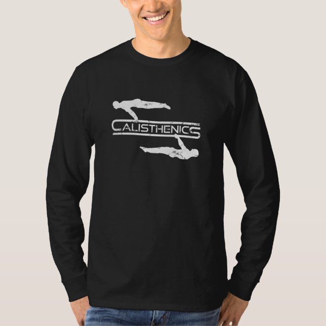 Calisthenics Planks Front Lever Street Workout T-Shirt (Vorderseite)