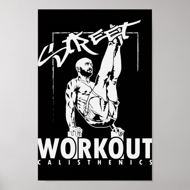 Calisthenics Street Workout muskel Training Poster (Vorne)