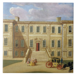 Calke Hall, Derbyshire, Seat von Sir Henry Harp Fliese