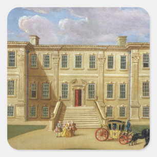 Calke Hall, Derbyshire, Seat von Sir Henry Harp Quadratischer Aufkleber