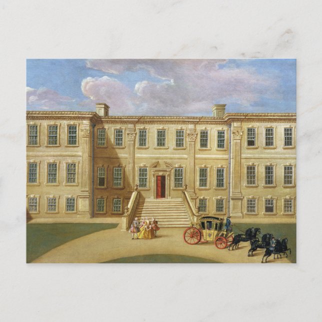 Calke Hall, Derbyshire, Sitz von Sir Henry Harp Postkarte (Vorderseite)