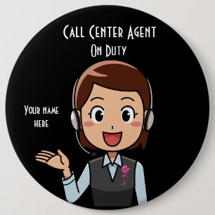 Call Center Agent für "Duty Black" Button