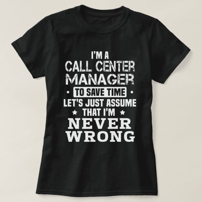 Call Center Manager T-Shirt (Design vorne)