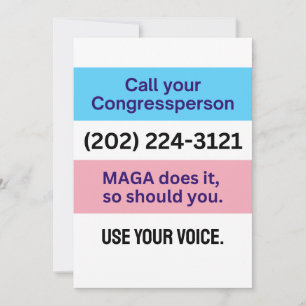 Call Congress MAGA übernimmt Trans Alligly Einladung