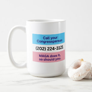Call Congress MAGA übernimmt Trans Alligly Kaffeetasse