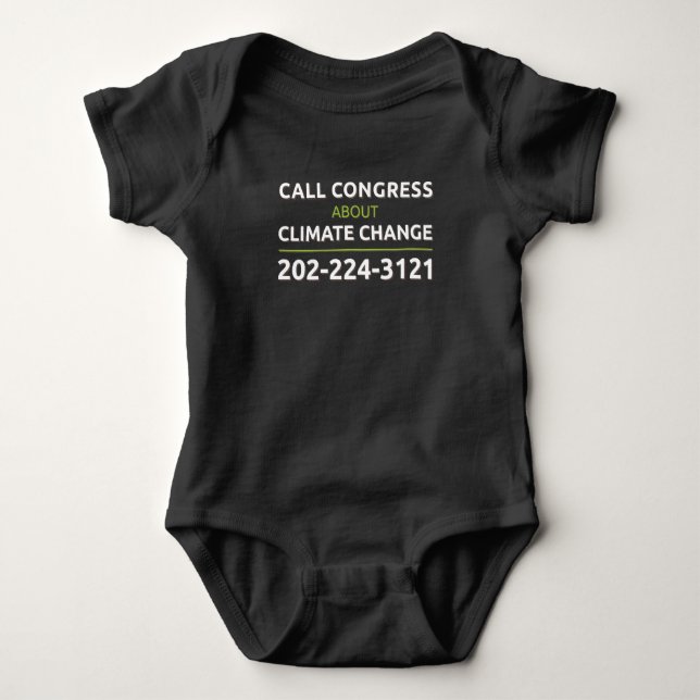 Call Congress on Climate Change Baby One Stück Baby Strampler (Vorderseite)