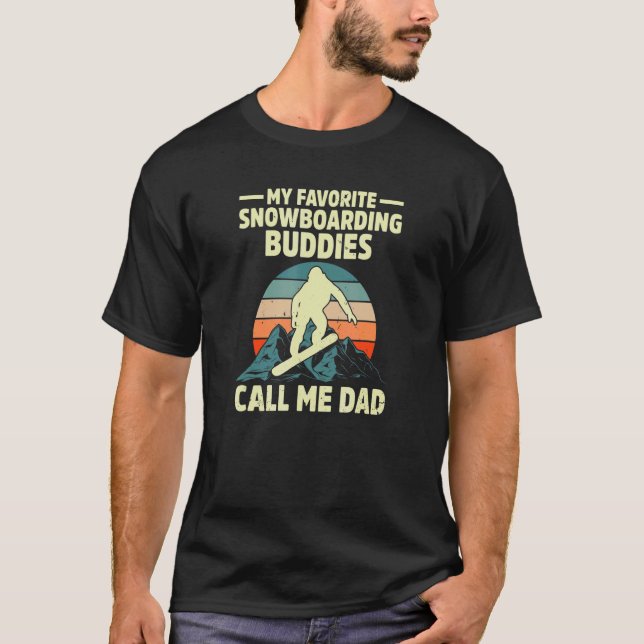 Call Me Dad Snowboard Snowboarder Wintersports T-Shirt (Vorderseite)