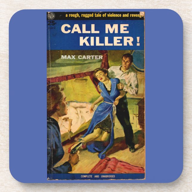 Call Me Killer Zellstoff-Fiktion Getränkeuntersetzer (Vorderseite)