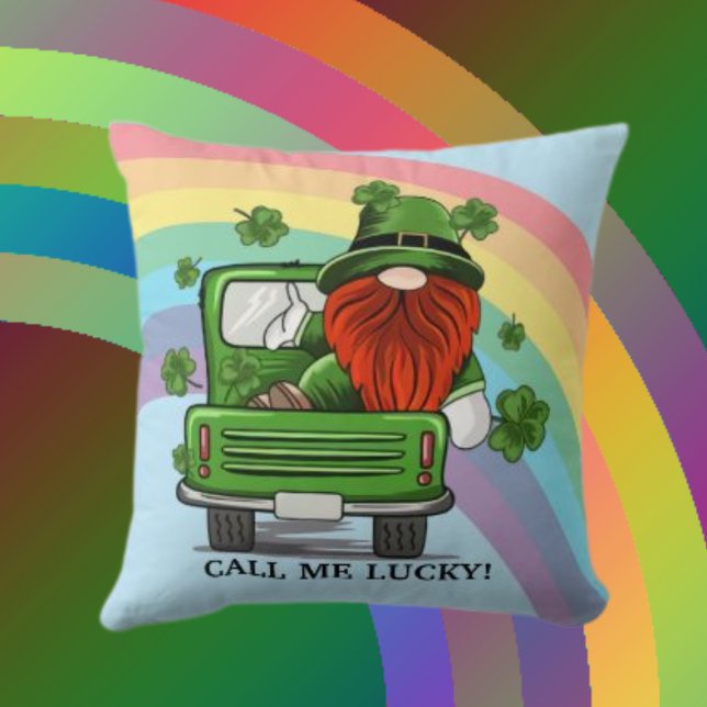 Call Me Lucky Irish Gnome Kissen (Von Creator hochgeladen)