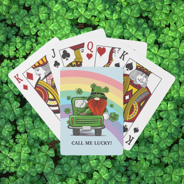 Call Me Lucky Irish Gnome Spielkarten (Call Me Lucky Irish Gnome Playing Cards)