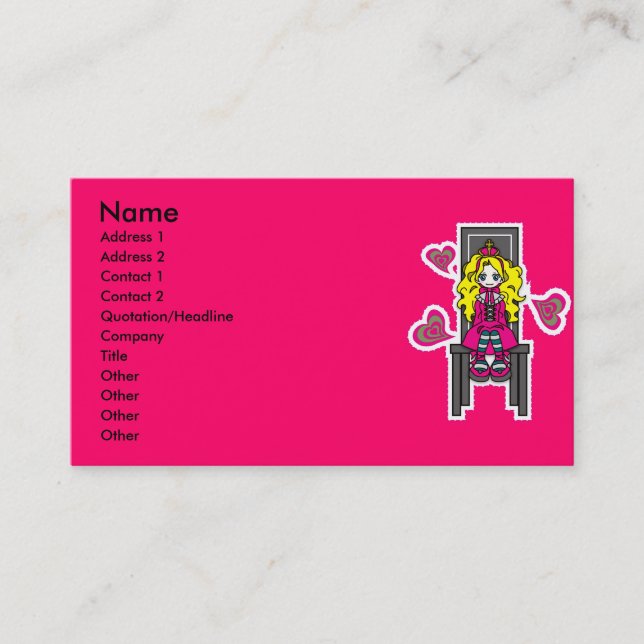 Call_Me_Queen Visitenkarte (Vorderseite)