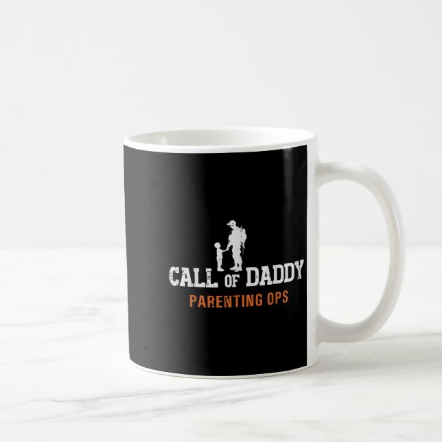 Call Of Daddy Parenting Ops Fun Fathers Day Dad Pa Kaffeetasse (Rechts)