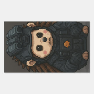 CALL OF DUTY HEDGEHOG RECHTECKIGER AUFKLEBER