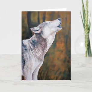 "Call of the Wild" Wolf Art Notecard Karte