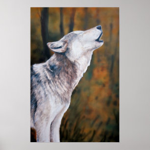"Call of the Wild" Wolf Art Reproduction Print Poster