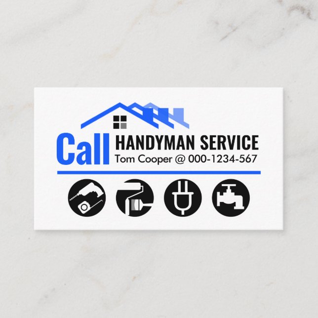 Call Zuhause Handyman Service Visitenkarte (Vorderseite)