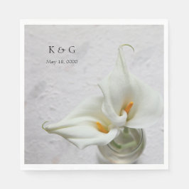 Calla basiert auf texturiertem Hintergrund Serviette