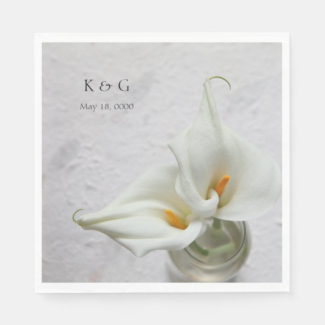 Calla basiert auf texturiertem Hintergrund Serviette (Vorderseite)