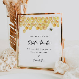 CALLA Bee Address the Envelope Sign Poster