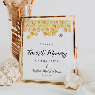 CALLA Bee Favorite Memory Brautparty Sign Poster