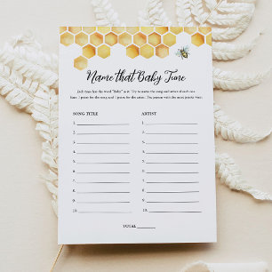 CALLA Bee Name that Baby Tune Baby Shower Game Einladung