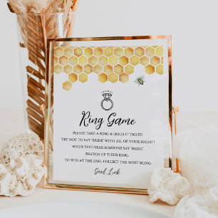 CALLA Bee Ring Game Say Bride Sign Poster