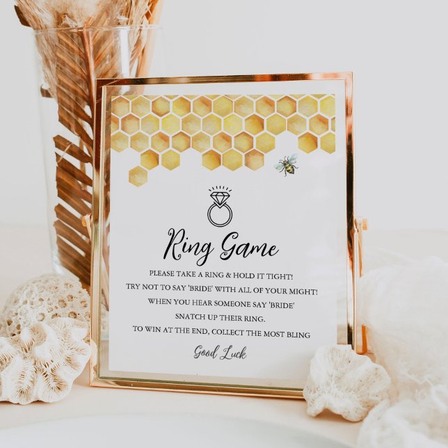 CALLA Bee Ring Game Say Bride Sign Poster (Von Creator hochgeladen)