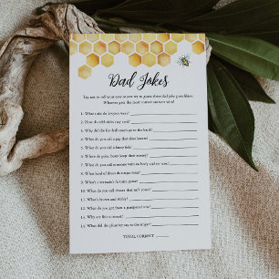 CALLA Bee Vater Jokes Baby Shower Game Card