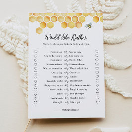 CALLA Bee Wäre sie eher Brautparty Game Card Einladung