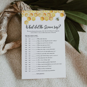 CALLA Bee Was hat der Groom gesagt Bridal Game Car