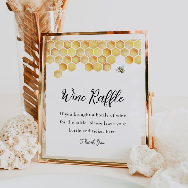 CALLA Bee Wine Raffle Brautparty Game Sign Poster (Von Creator hochgeladen)