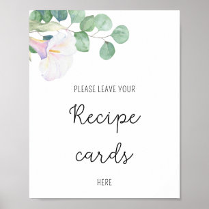 Calla-Blume - Ihr Rezeptkartchen hier Poster