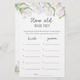 Calla-Blume - Wie alt waren sie in einem Brautspie