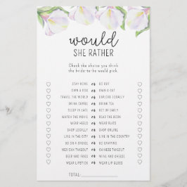 Calla Blume - Würde sie lieber Brautparty spielen