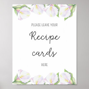 Calla-Blumen - Ihr Rezeptkart hier Poster