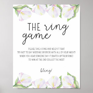 Calla-Blumen - Setze einen Ring darauf Spielposter Poster