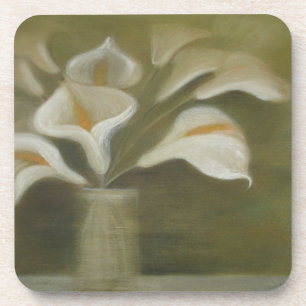 Calla geschnitten Blume in einem vase künstlerisch Untersetzer