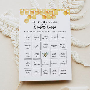 CALLA Honeycomb Finden Sie das Bridal Bingo Game Einladung
