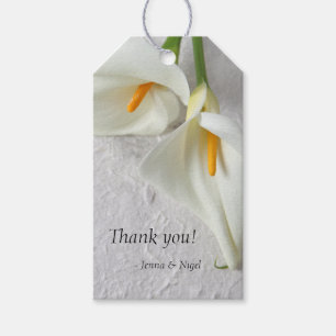 Calla liegt mit Platz für Text Geschenkanhänger