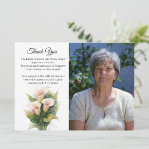 Calla-Lilie Blumen Trauerfall Tod Danke  Einladung