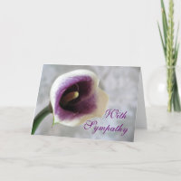 Calla-Lilien-Beileids-Gruß-Karte