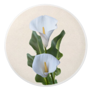 Calla-Lilien-Blumen-Blumengarten u. Blätter Keramikknauf