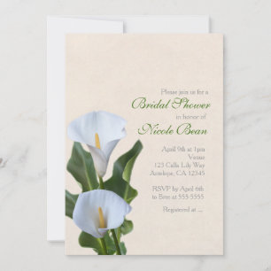 Calla-Lilien-Blumen Florale Elegante Brautparty Einladung