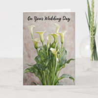 Calla-Lilien-Blumenstrauß Hochzeit Glückwünsche