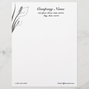 Calla-Lilien-Briefkopf Briefbogen