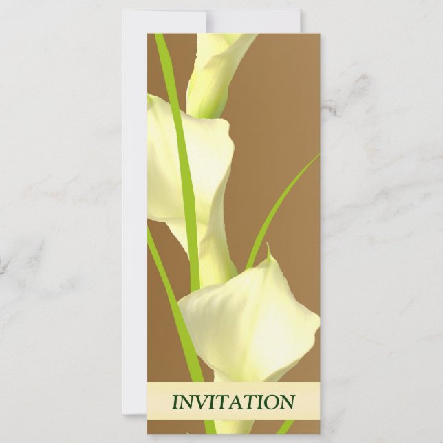 Calla Lilien Hochzeit Einladung (Vorderseite)