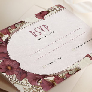 Calla-Lilien-Hochzeit RSVP-Einlage Art Nouveau Muc Einladung