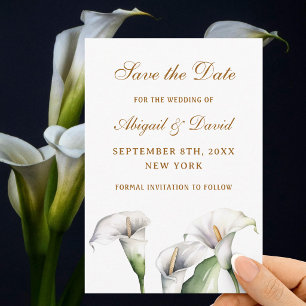 Calla Lilien Hochzeit Termin vormerken Save The Date