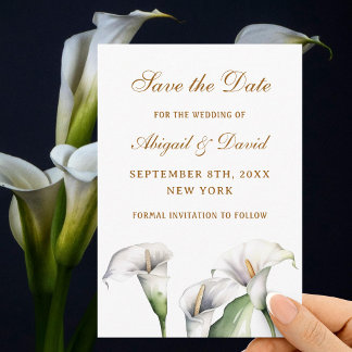 Calla Lilien Hochzeit Termin vormerken Save The Date
