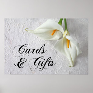 Calla Lilien mit Platz für die Hochzeit von Text Poster